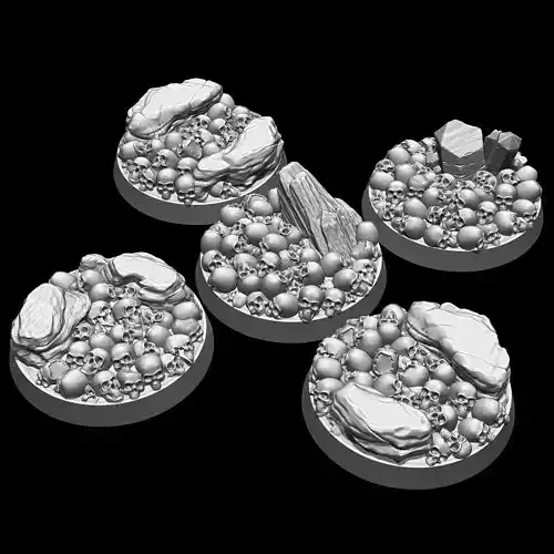 LegendGames Skull Bases - 32mm Round - Phase 1 3D print model