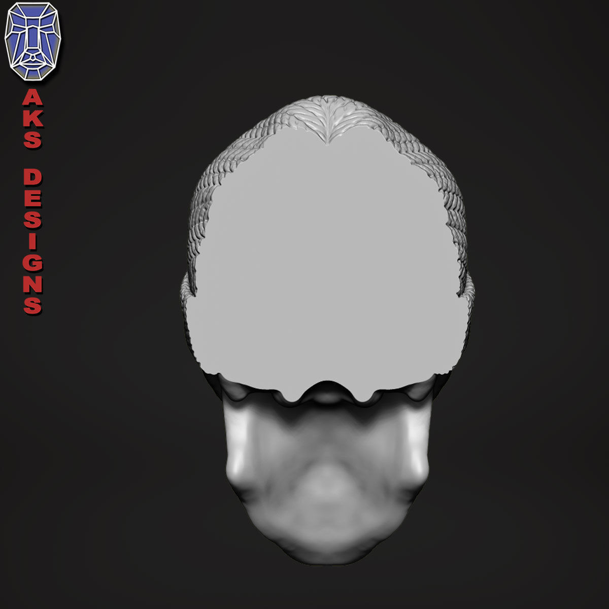 skull with cap version 2 bas relief for cnc 3D print model_4