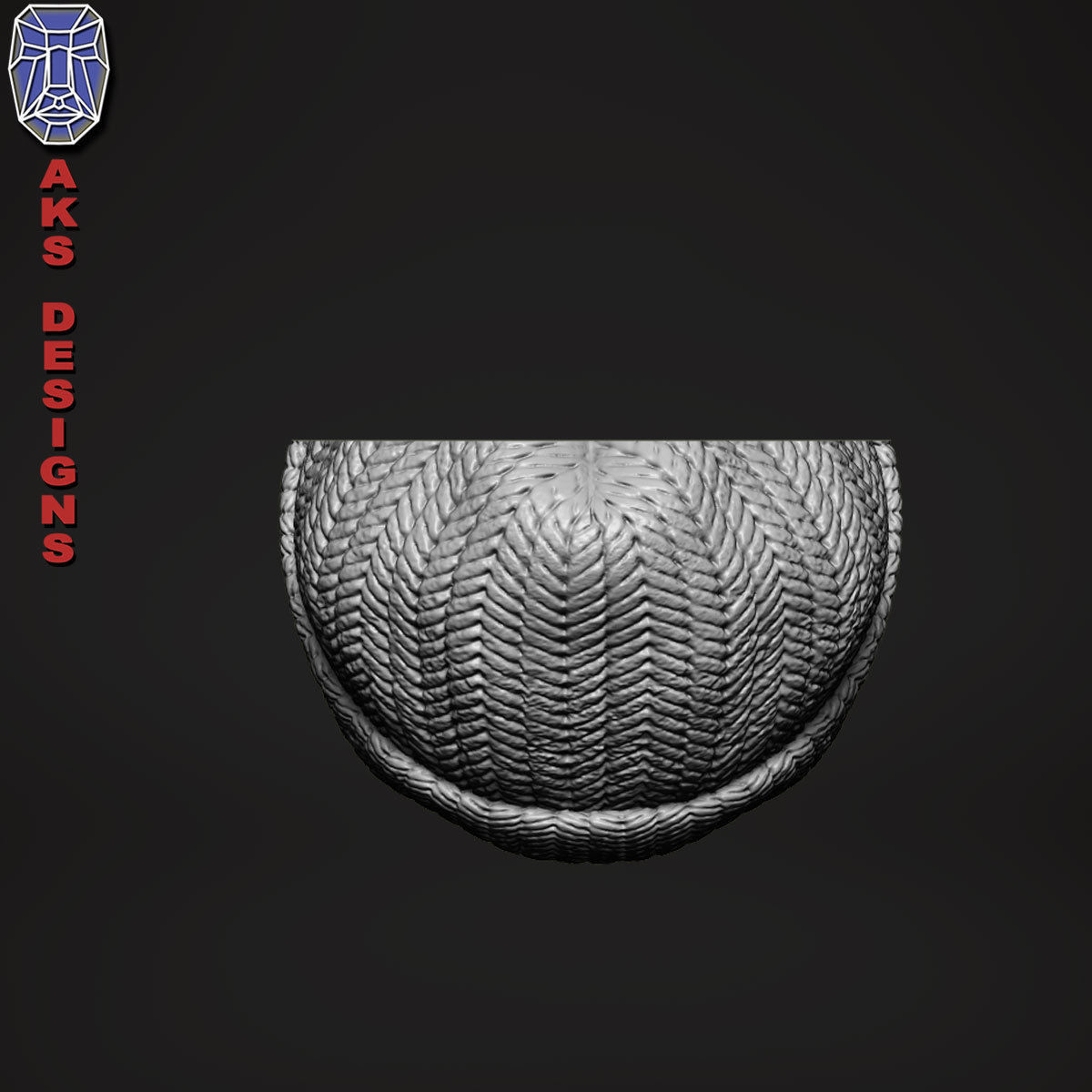 skull with cap version 2 bas relief for cnc 3D print model_6