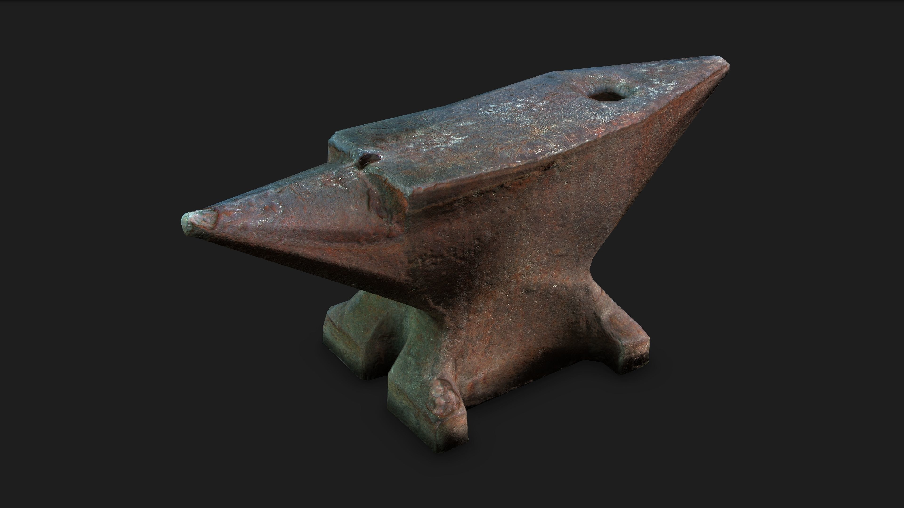 Anvil -low poly 3D modeling Low-poly 3D model_2