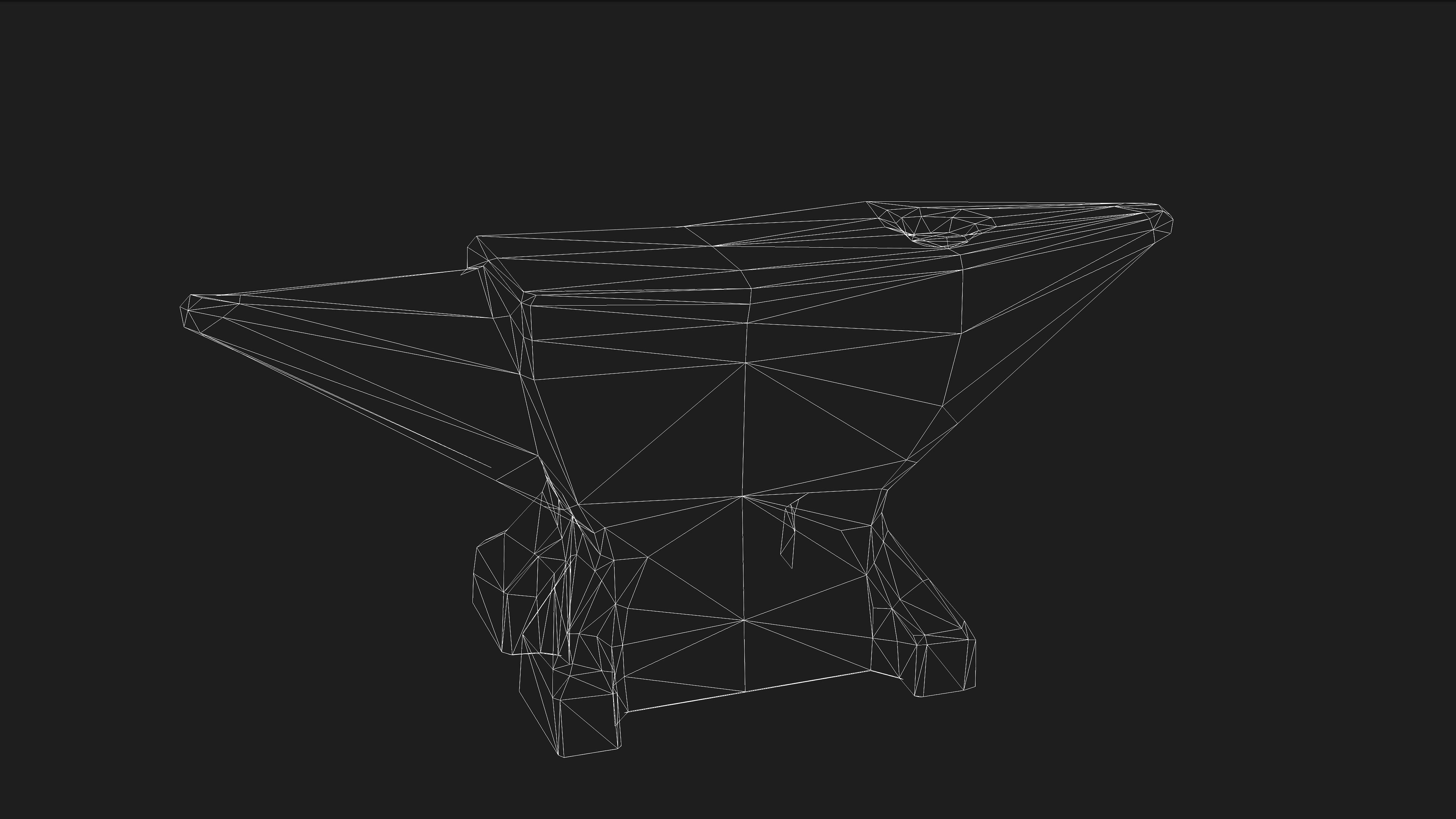 Anvil -low poly 3D modeling Low-poly 3D model_6
