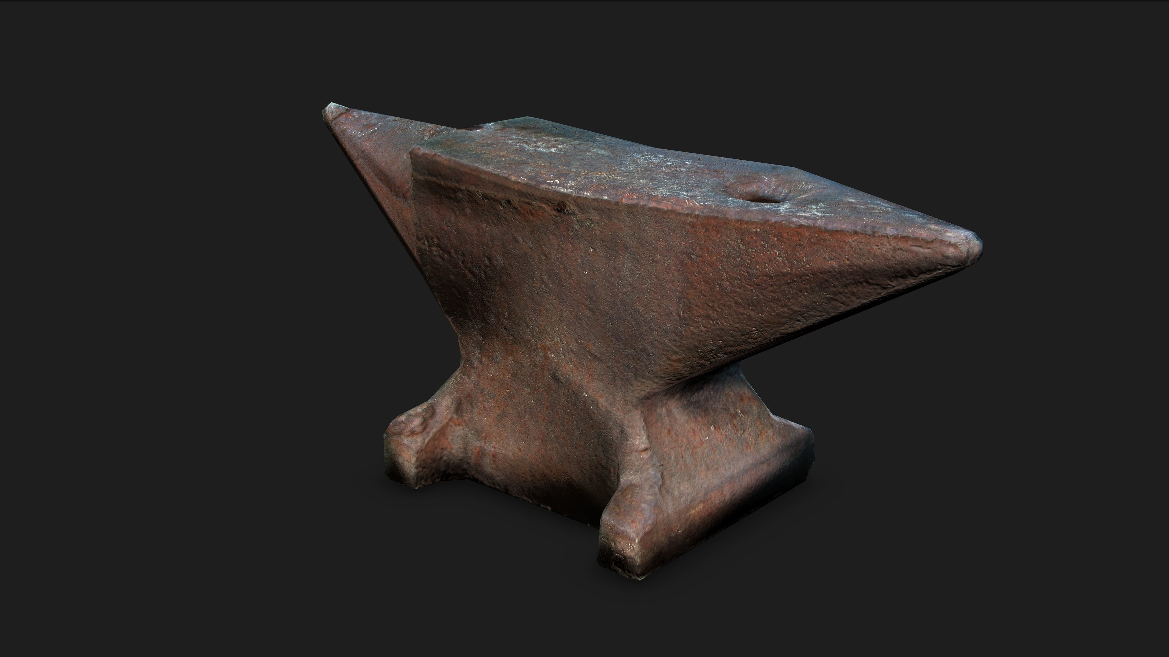 Anvil -low poly 3D modeling Low-poly 3D model_3