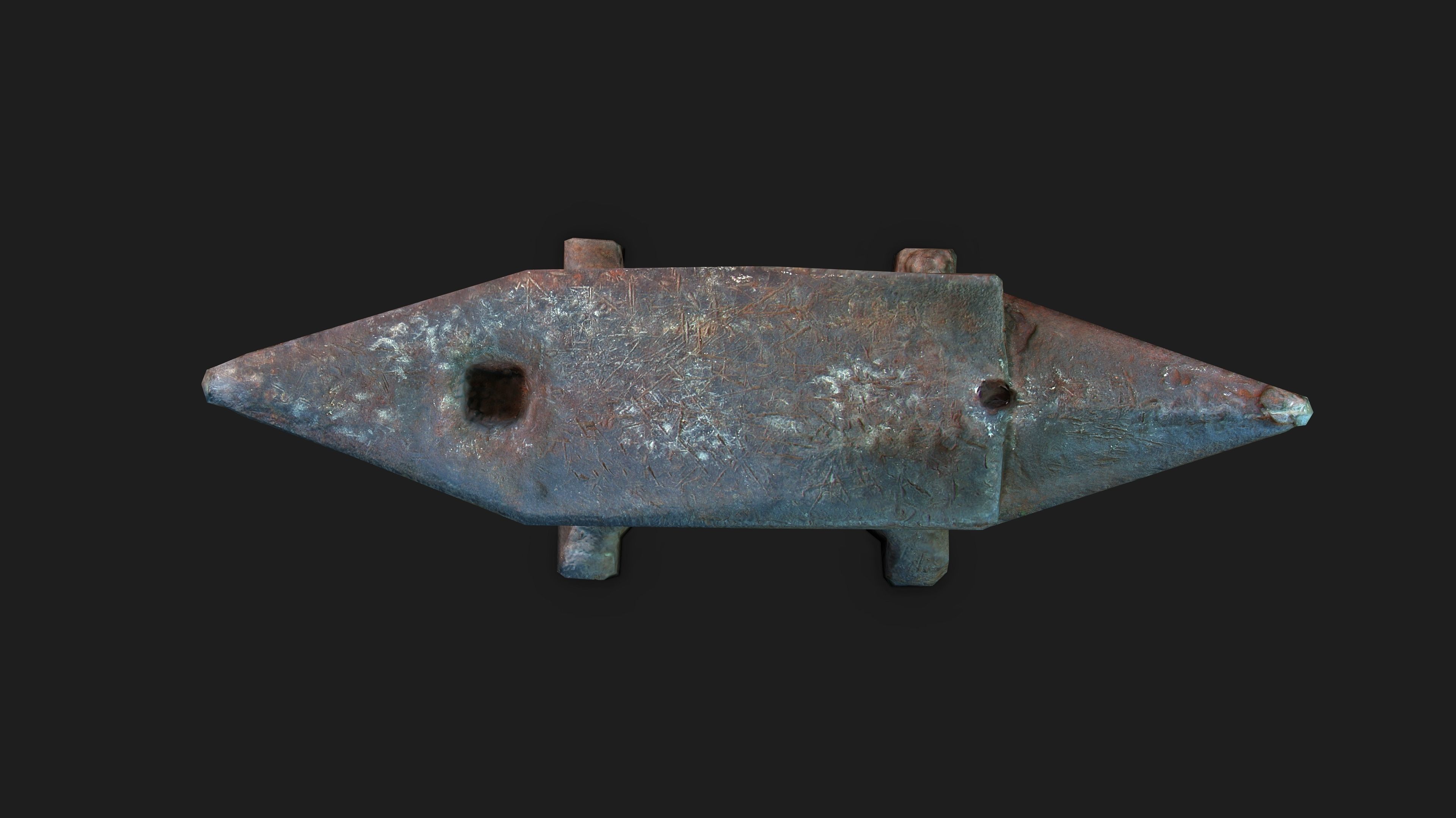 Anvil -low poly 3D modeling Low-poly 3D model_5