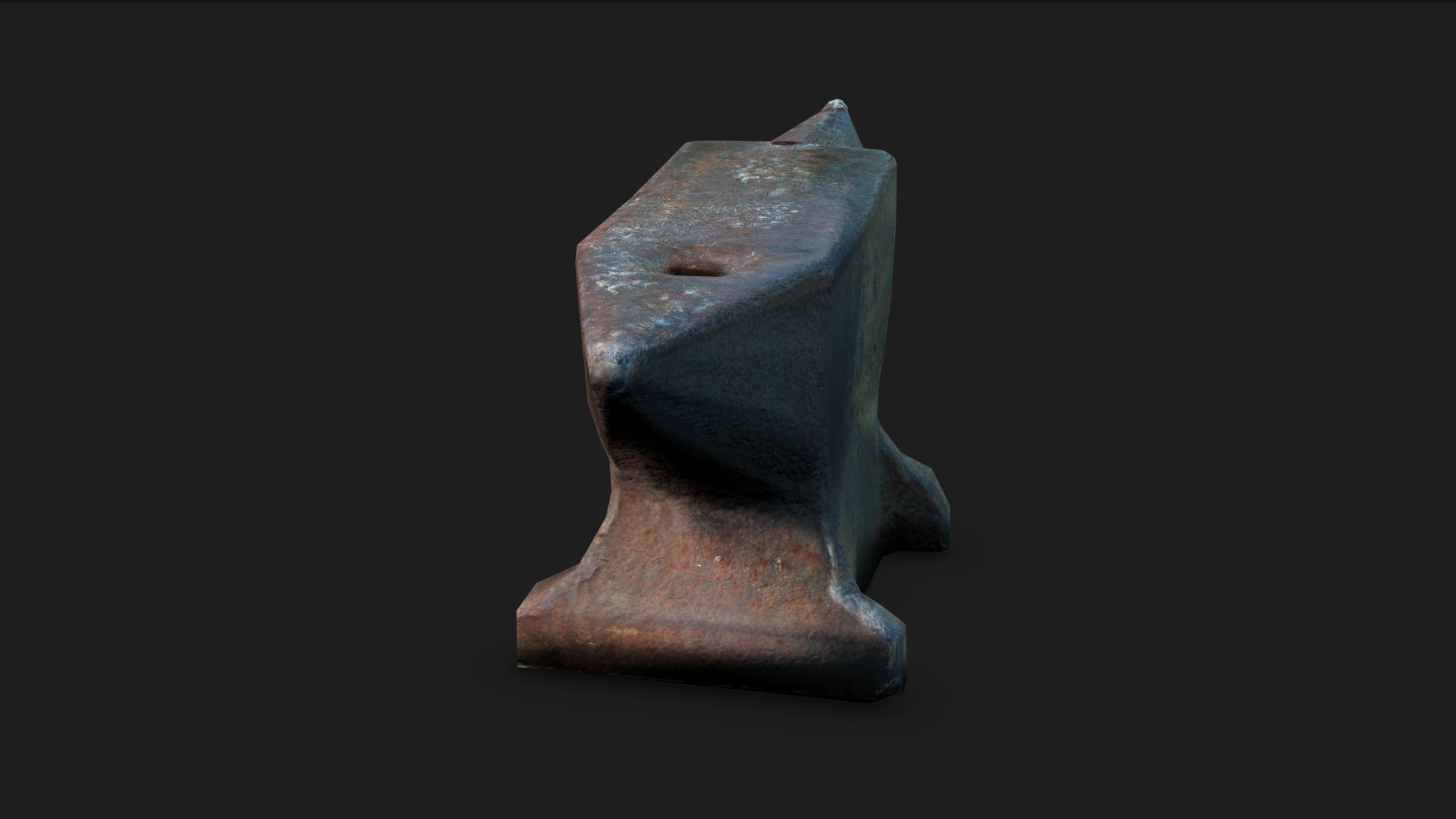 Anvil -low poly 3D modeling Low-poly 3D model_4
