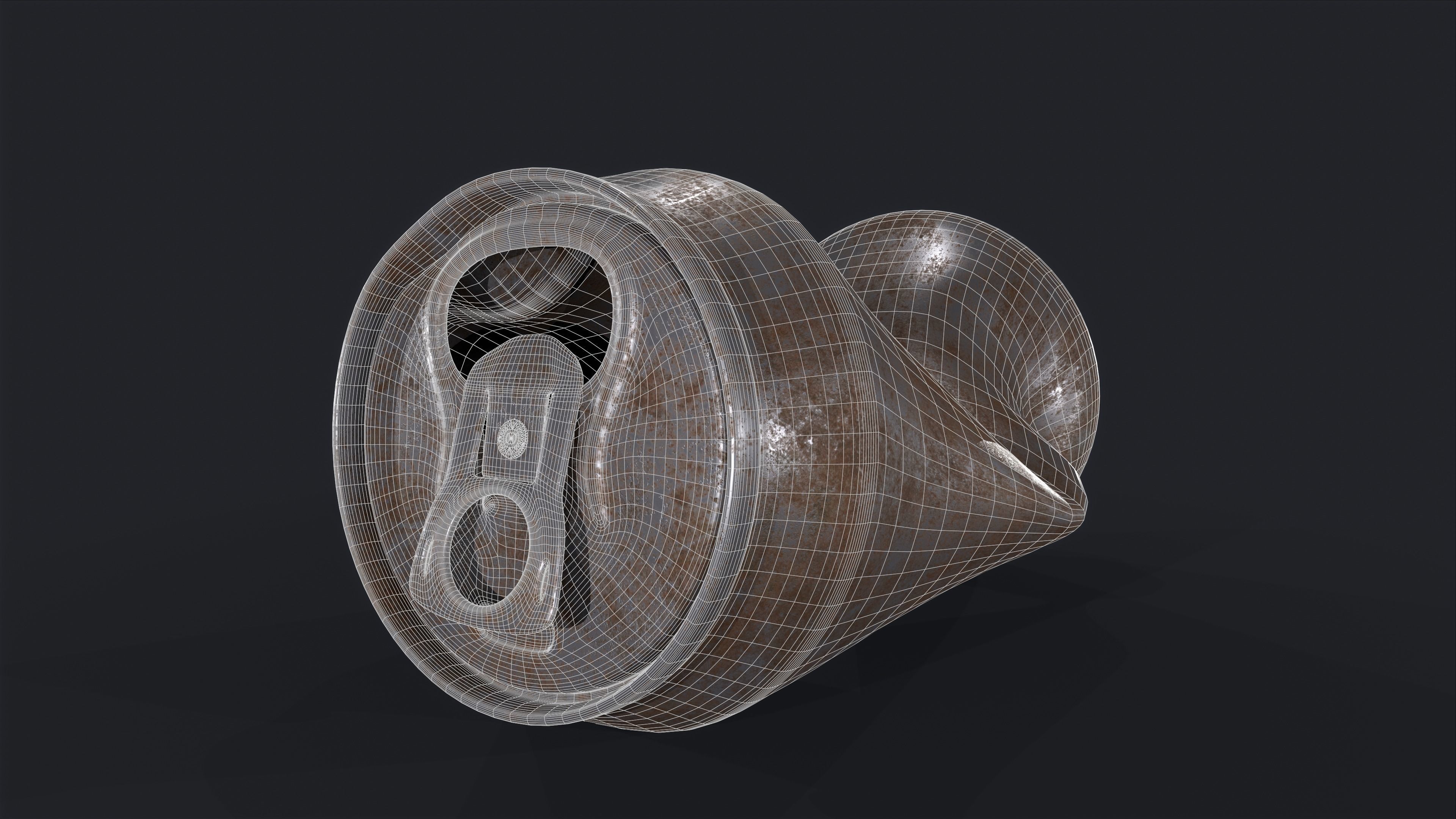 Tincan Crushed Low-poly 3D model_6