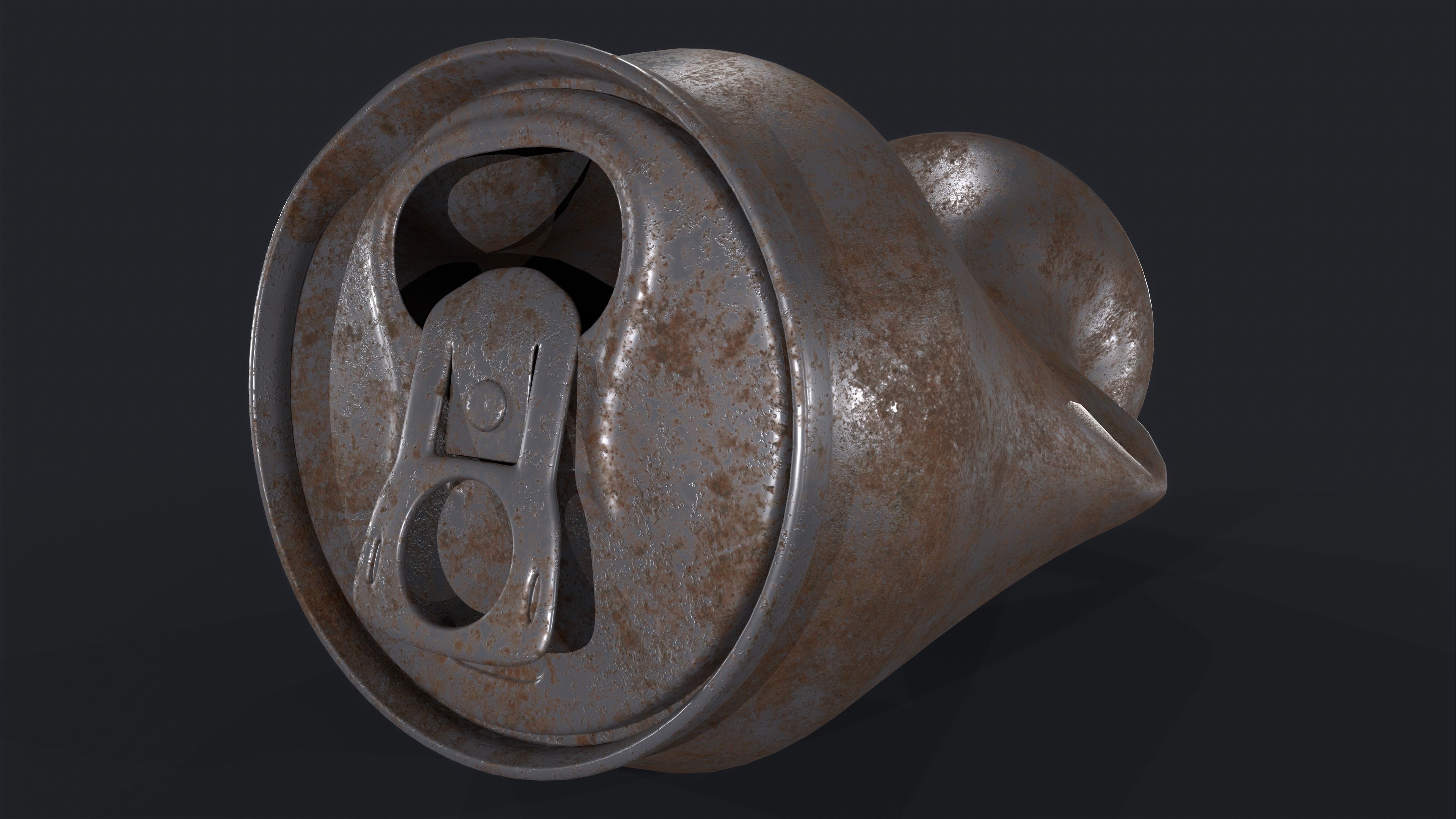 Tincan Crushed Low-poly 3D model_1