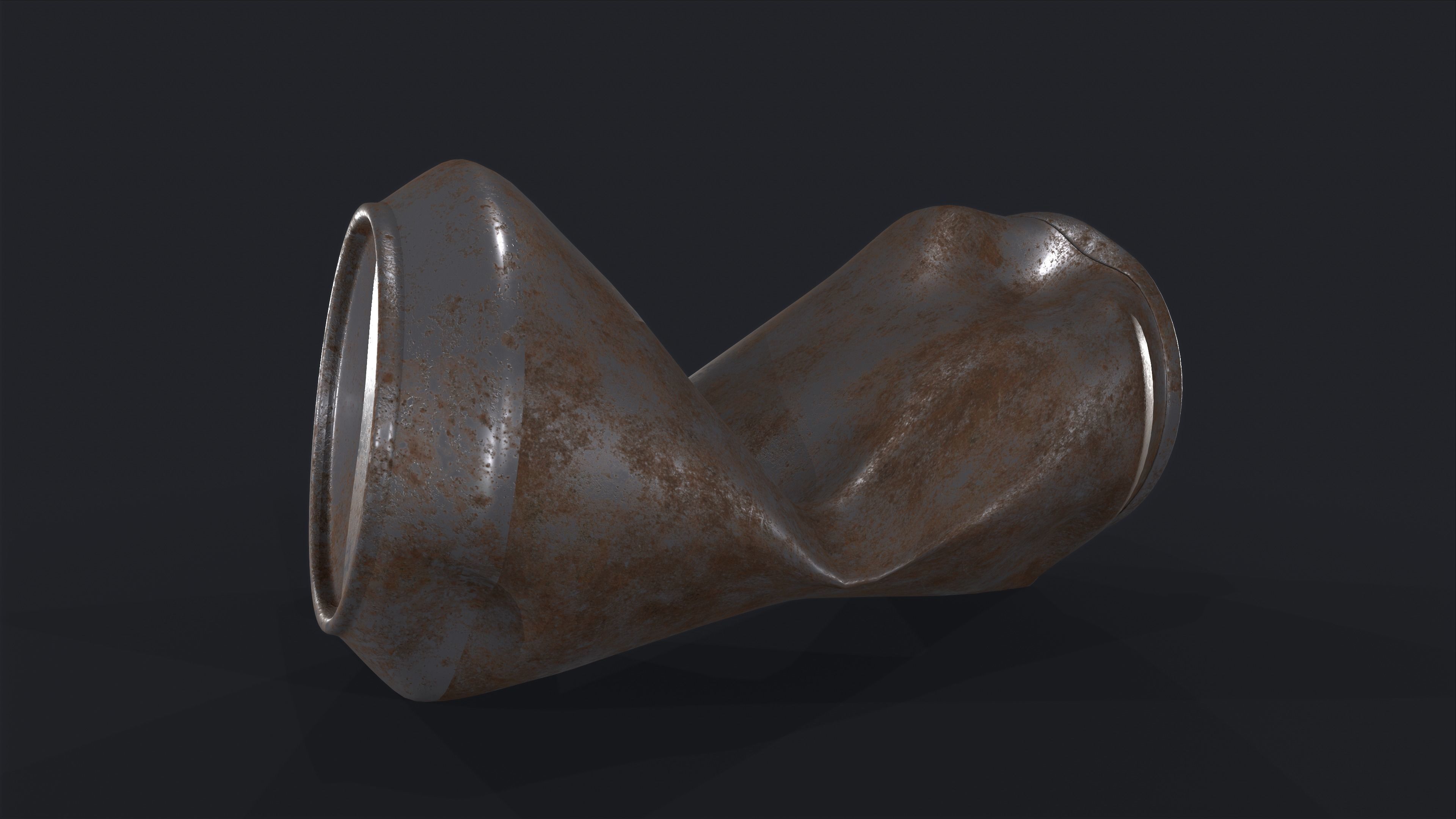 Tincan Crushed Low-poly 3D model_4