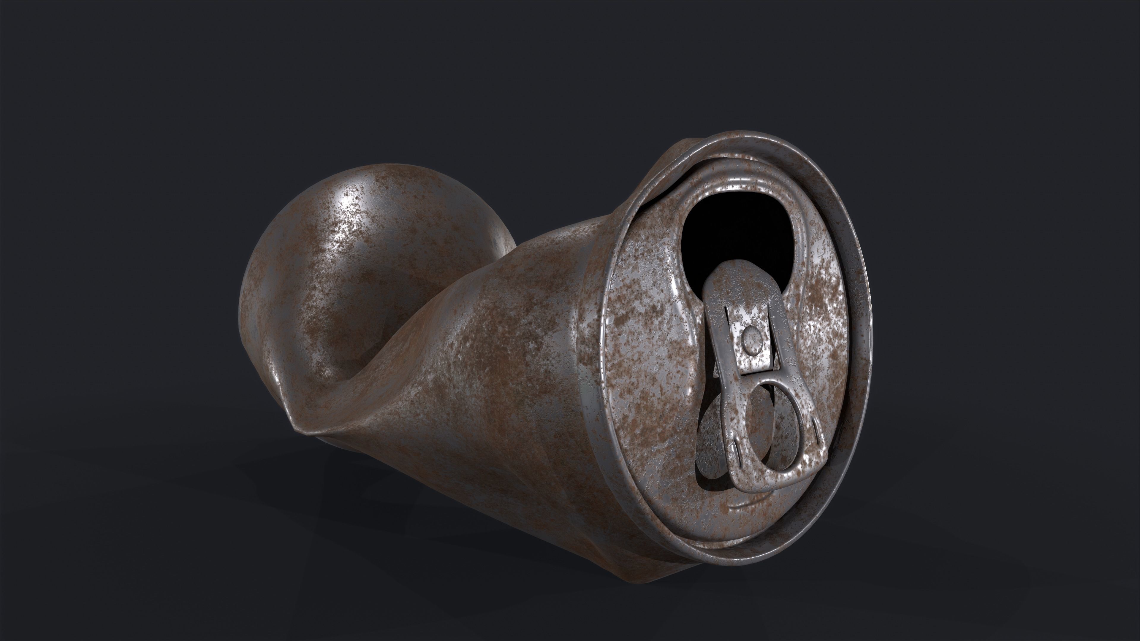 Tincan Crushed Low-poly 3D model_5