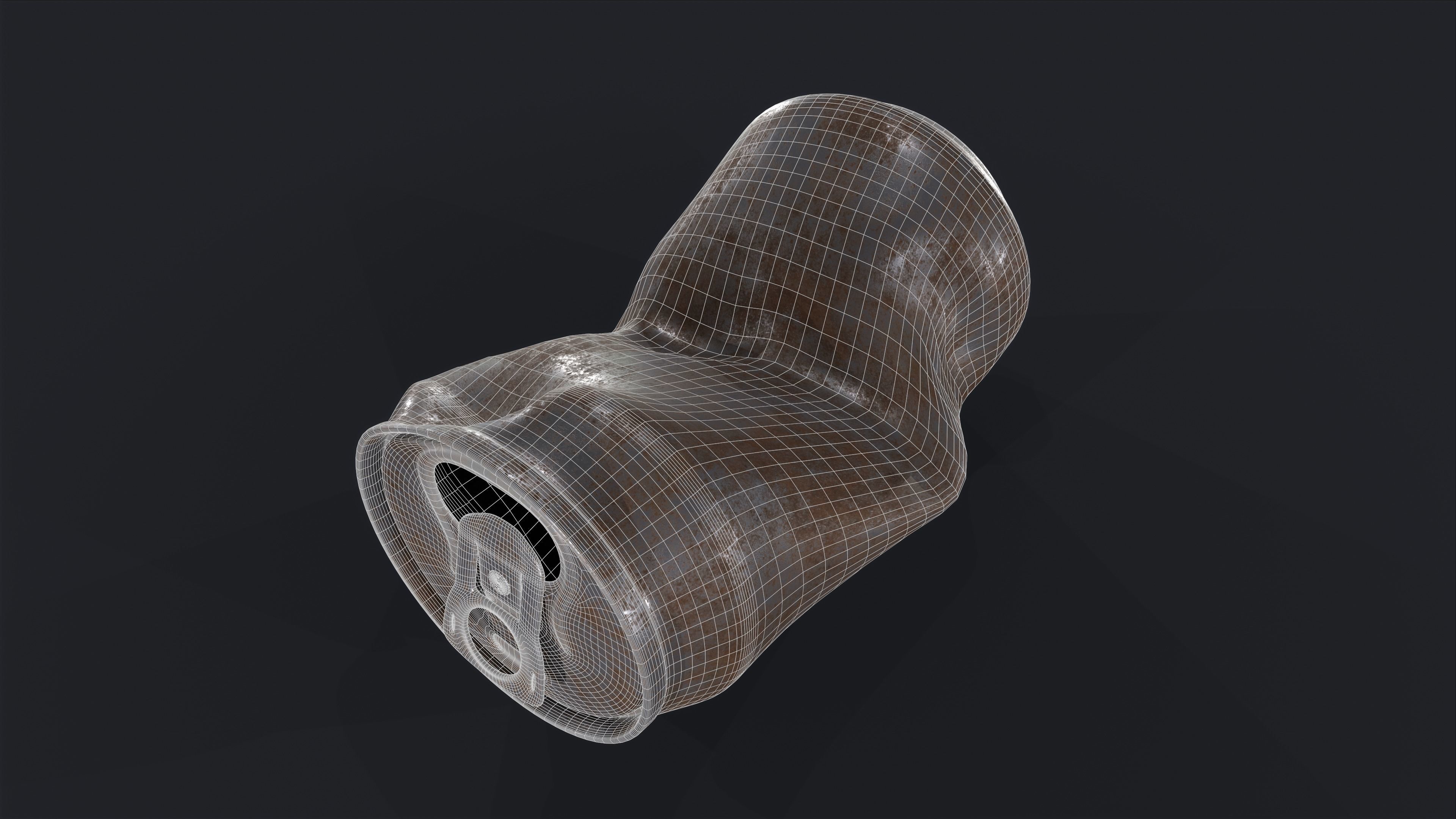 Tincan Crushed Low-poly 3D model_9
