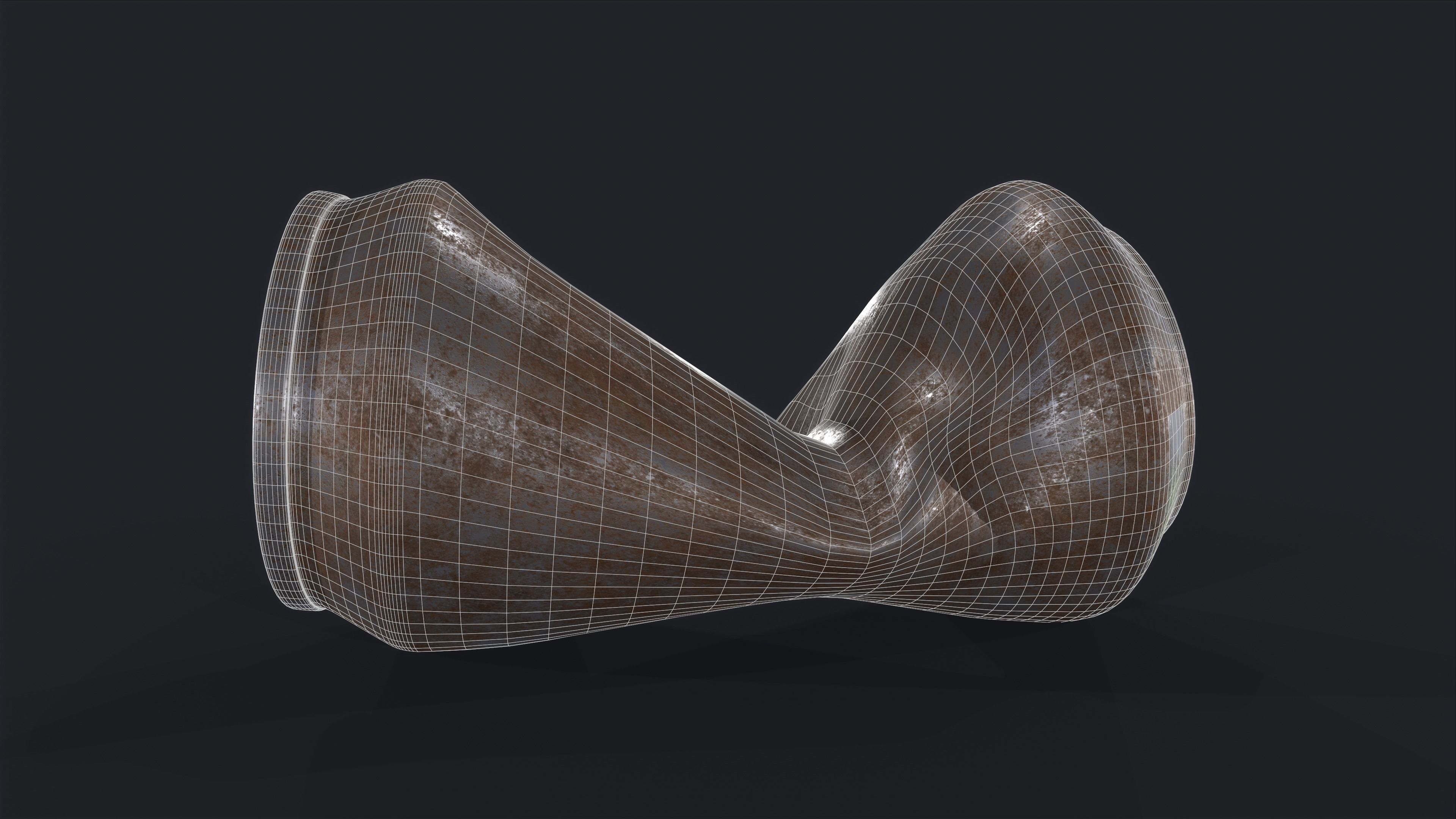 Tincan Crushed Low-poly 3D model_7