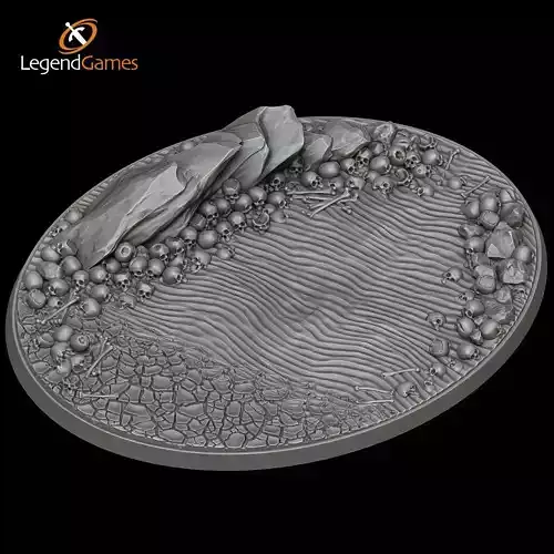 Legendgames 60mm Skull Bases - Pack Of 5 Resin Rounds For Warhammer/40k