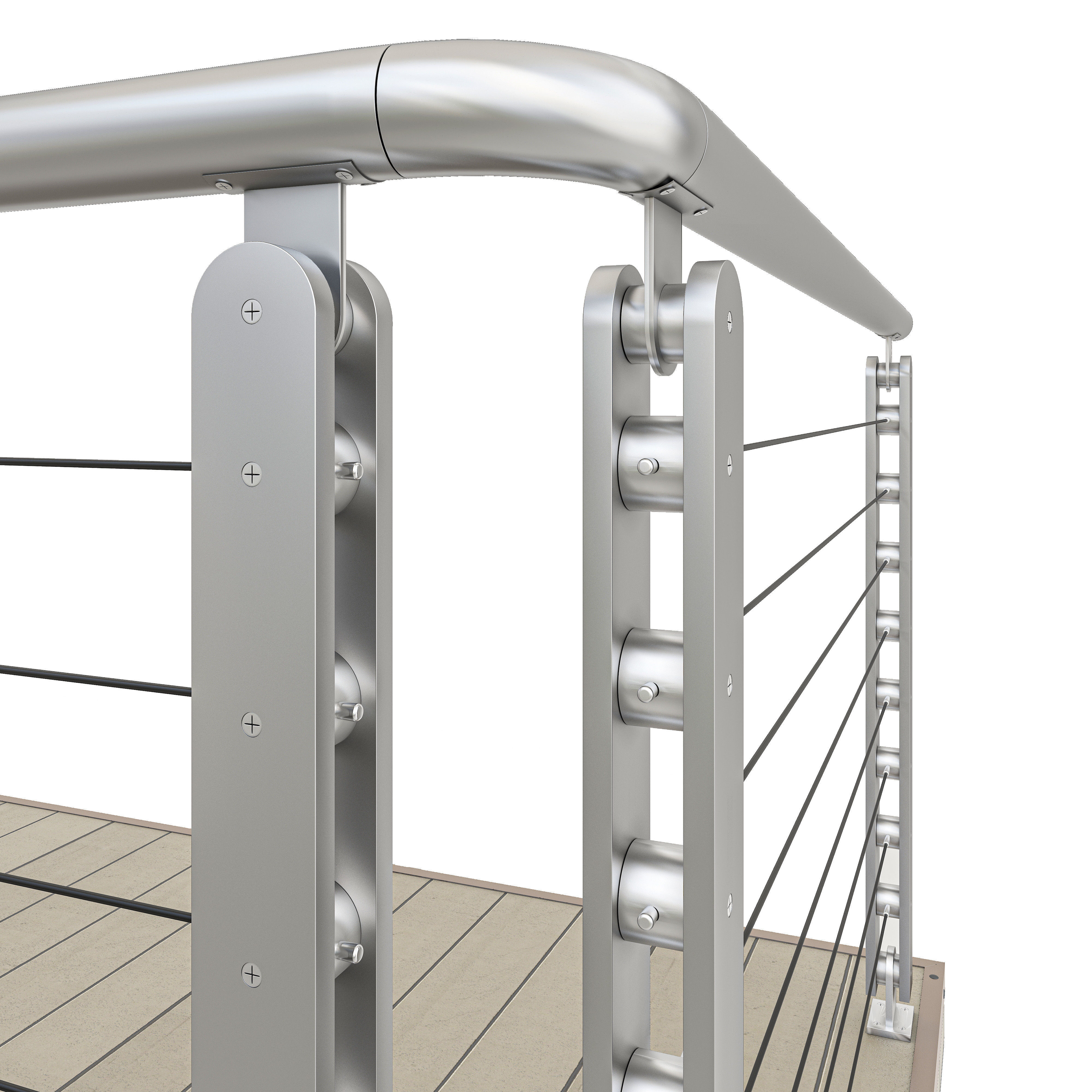 Cable Railing 3D model_1