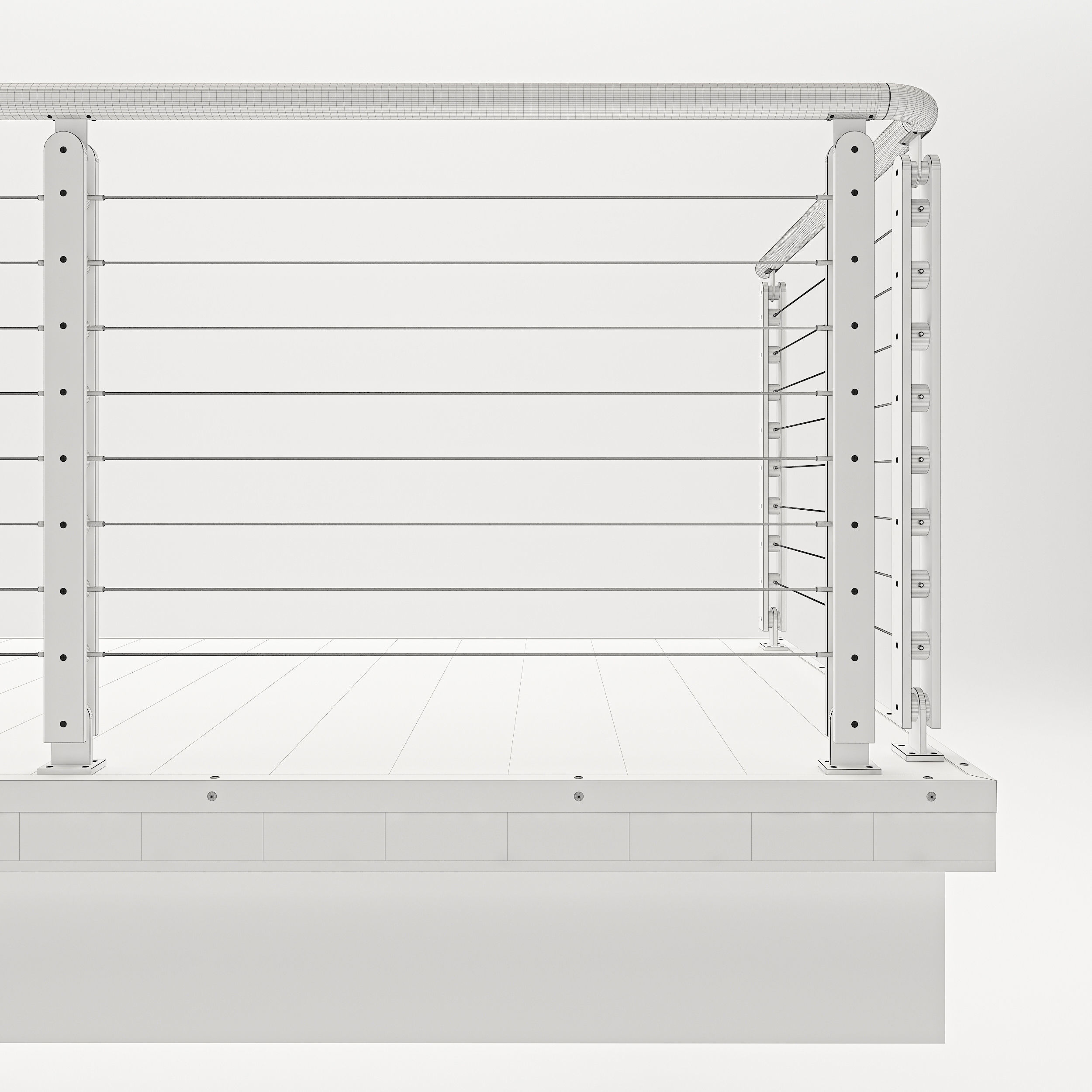 Cable Railing 3D model_2