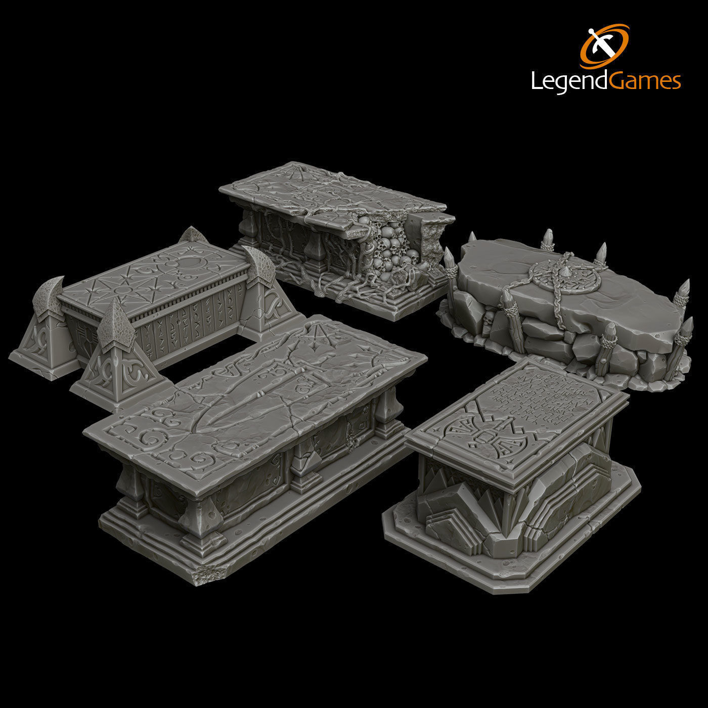 LegendGames Complete GraveYard Set  3D print model_2