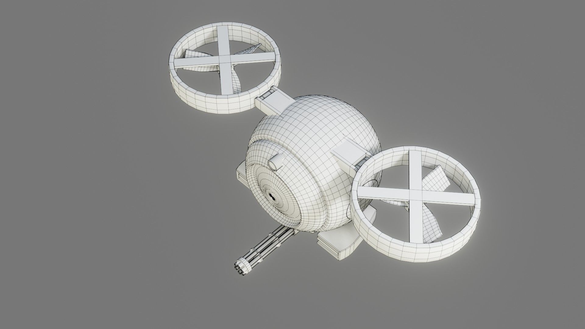 Sci-Fi Drone - Low Poly - Game Ready - PBR Low-poly 3D model_9