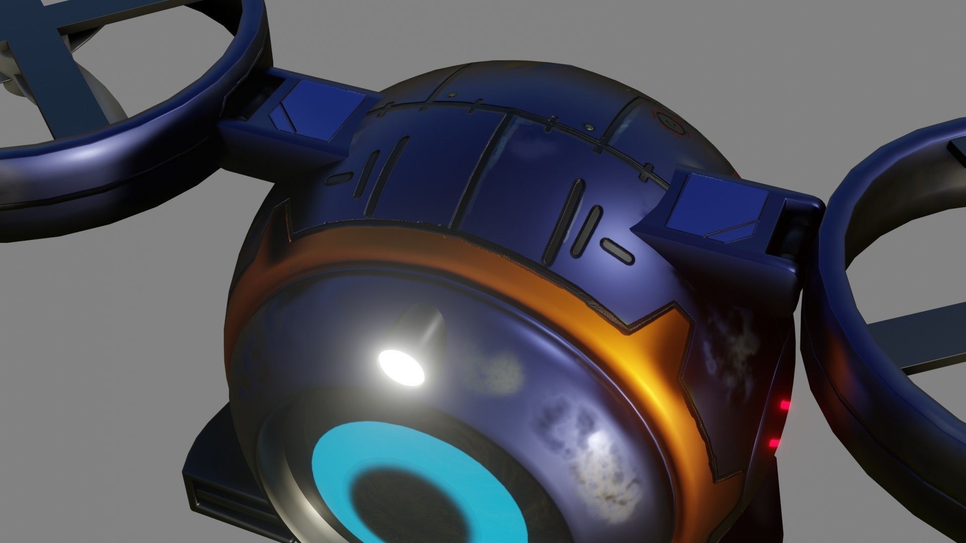 Sci-Fi Drone - Low Poly - Game Ready - PBR Low-poly 3D model_16