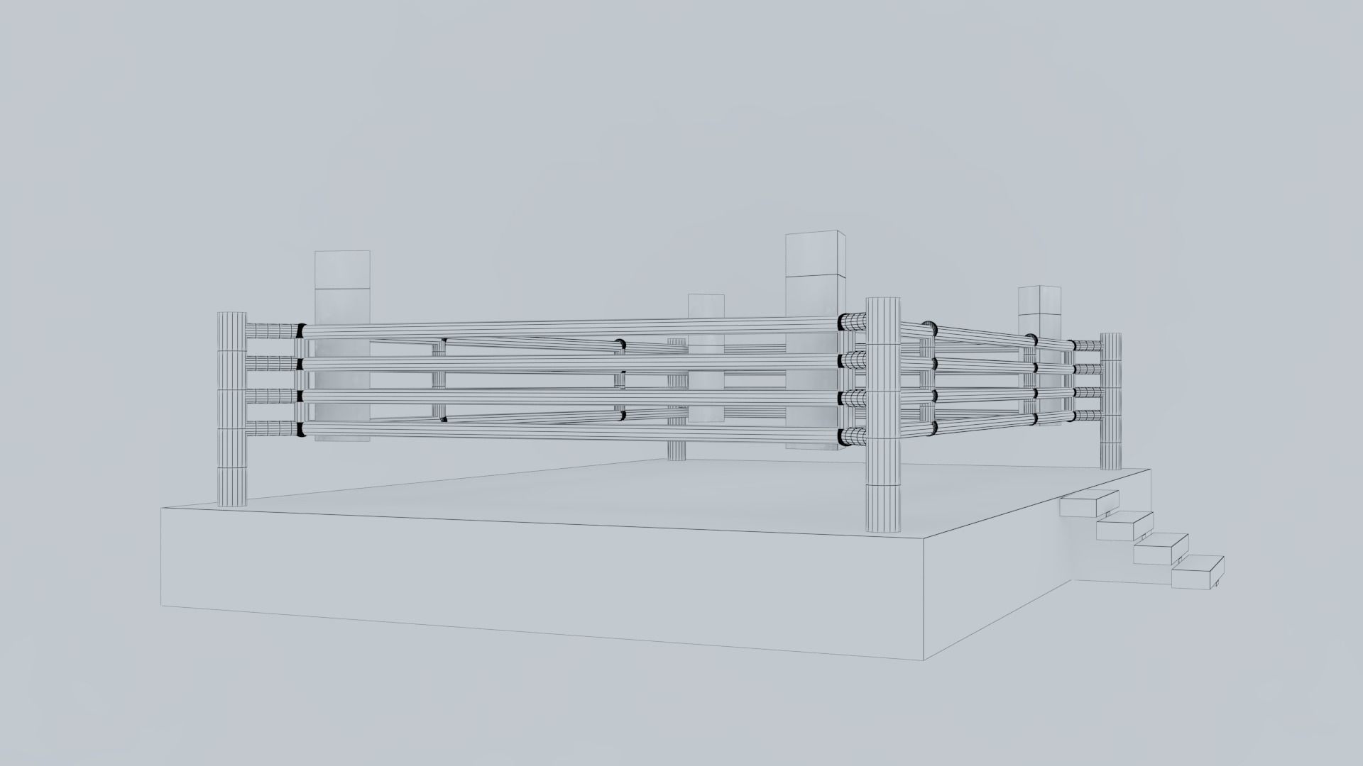 Boxing ring 3D model_13