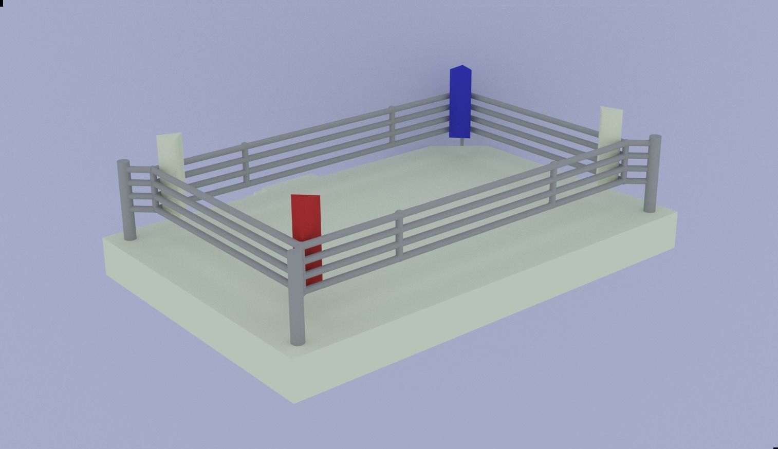 Boxing ring 3D model_6