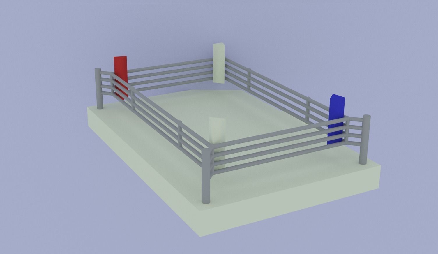 Boxing ring 3D model_4