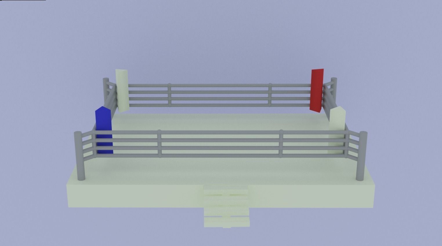 Boxing ring 3D model_1