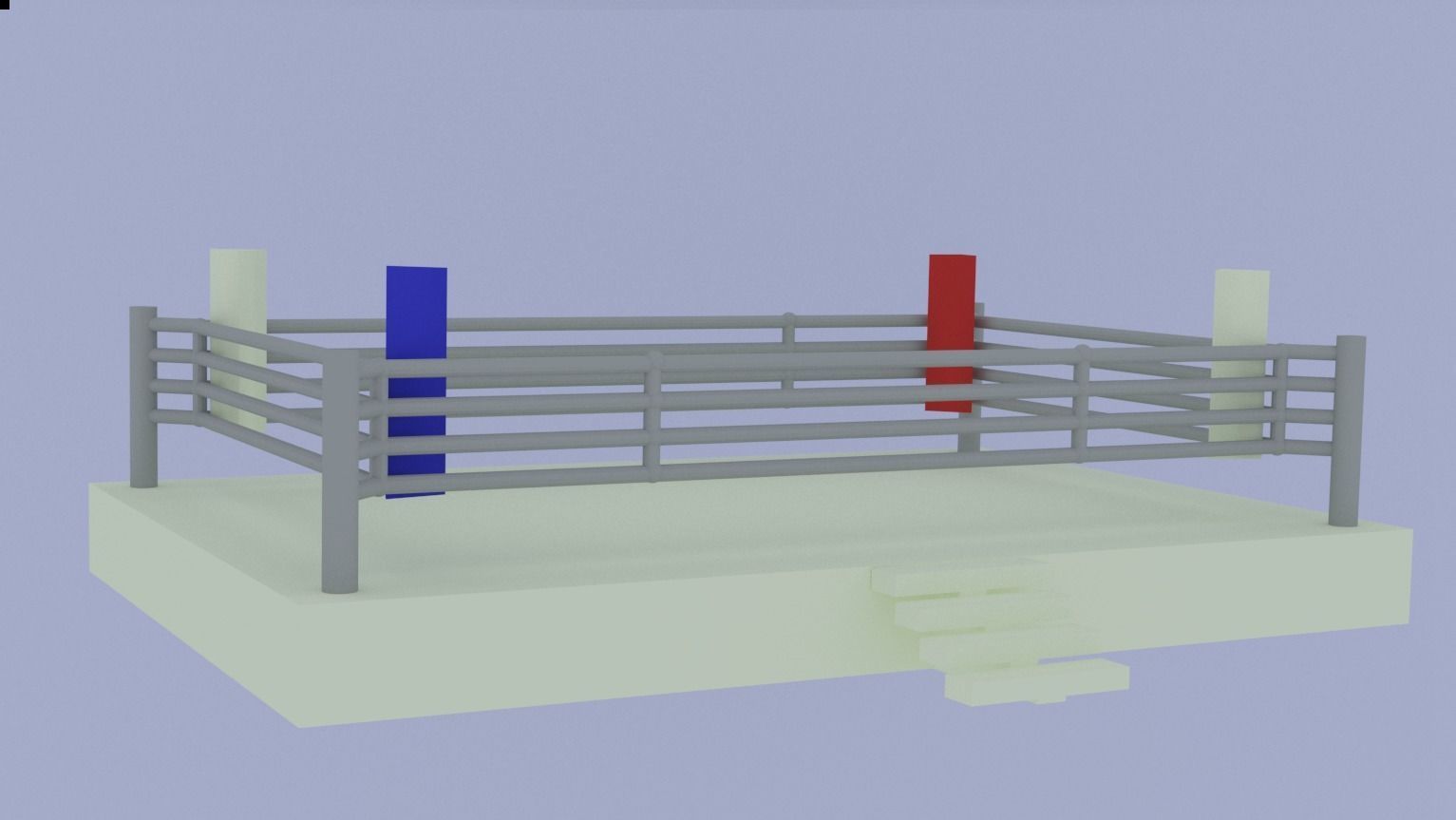 Boxing ring 3D model_10