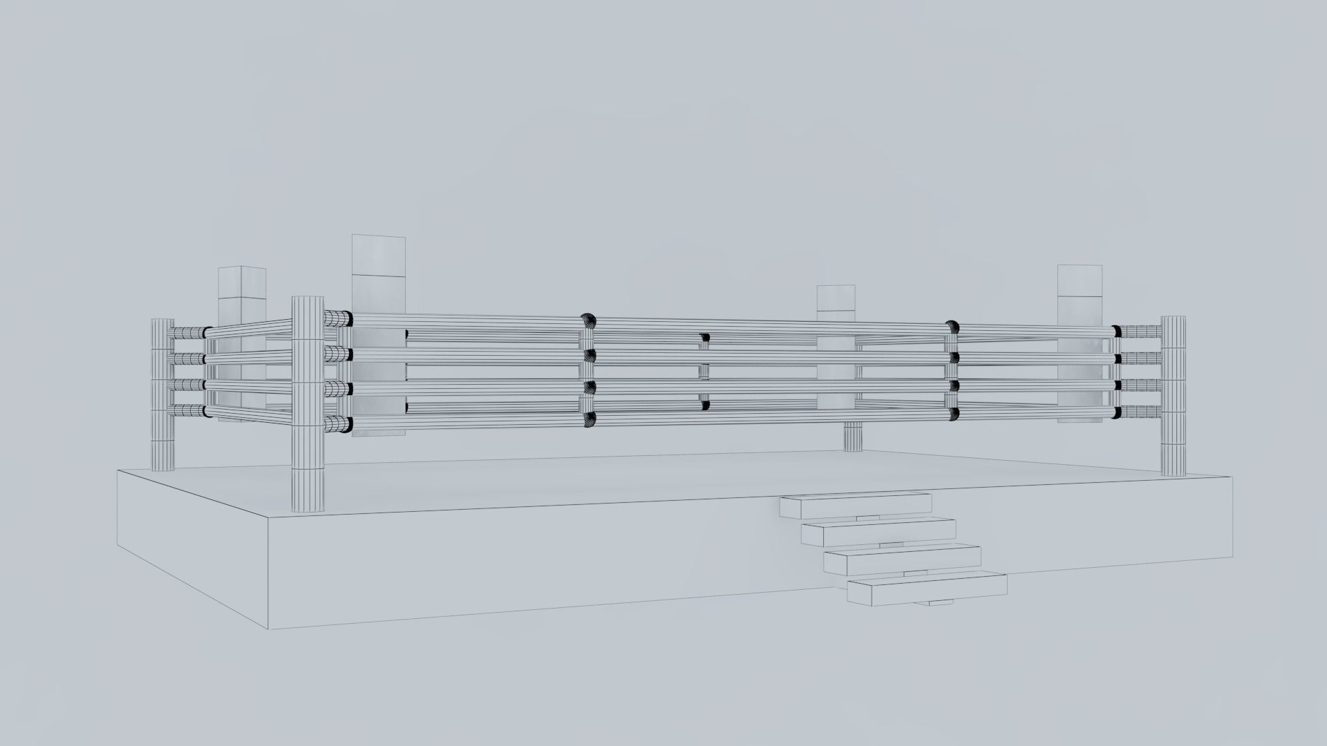 Boxing ring 3D model_12