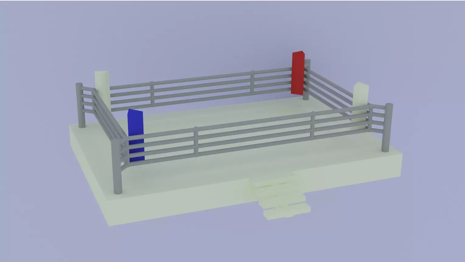 Boxing ring 3D model_0