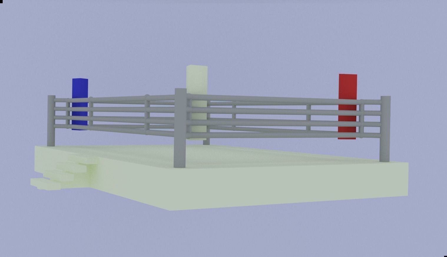 Boxing ring 3D model_8