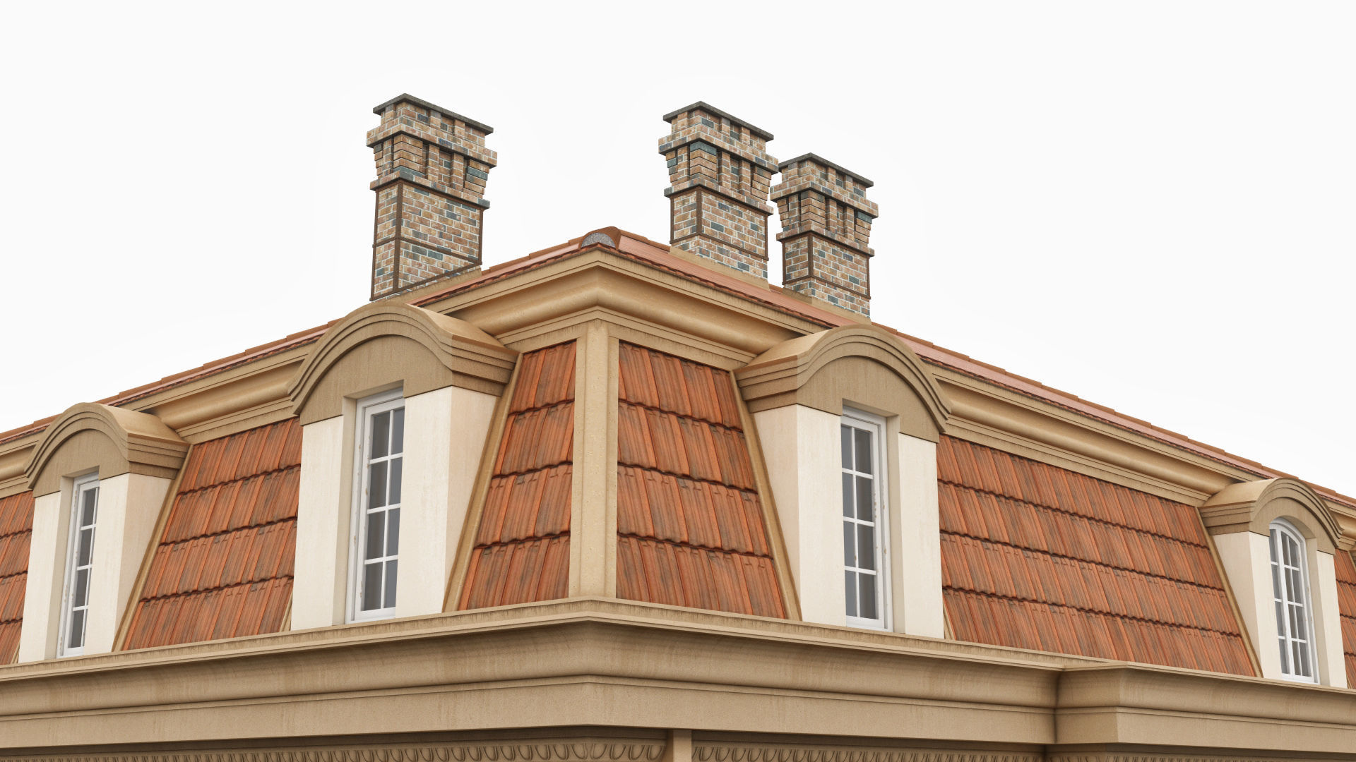 Elegant Townhouse HQ Model 3D model_16