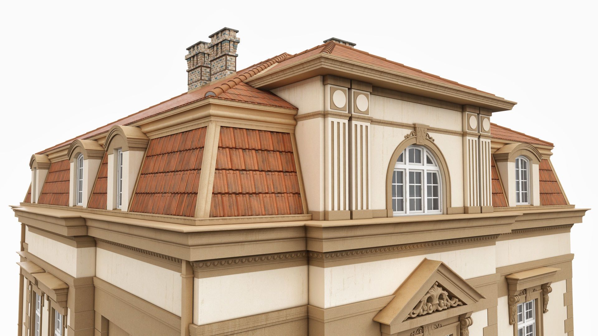 Elegant Townhouse HQ Model 3D model_19