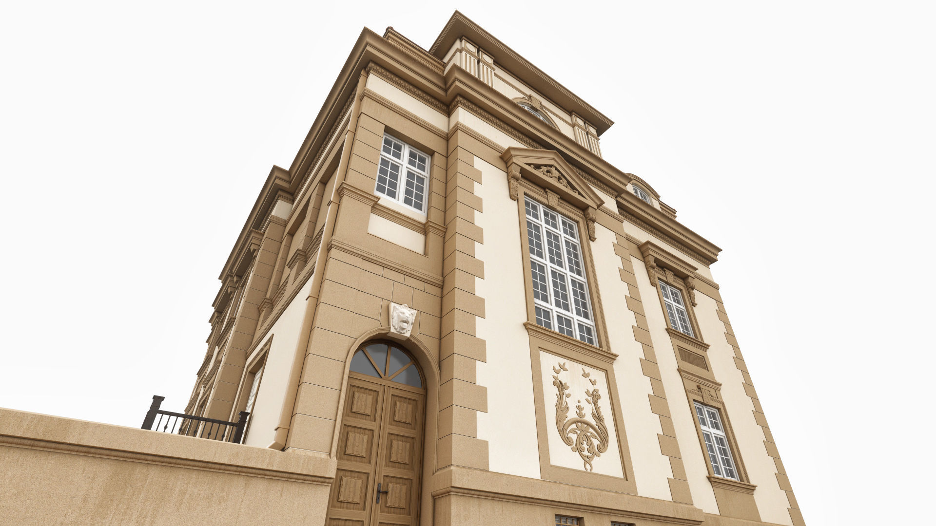 Elegant Townhouse HQ Model 3D model_14