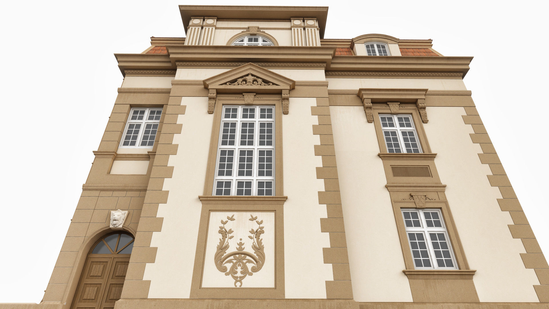 Elegant Townhouse HQ Model 3D model_18