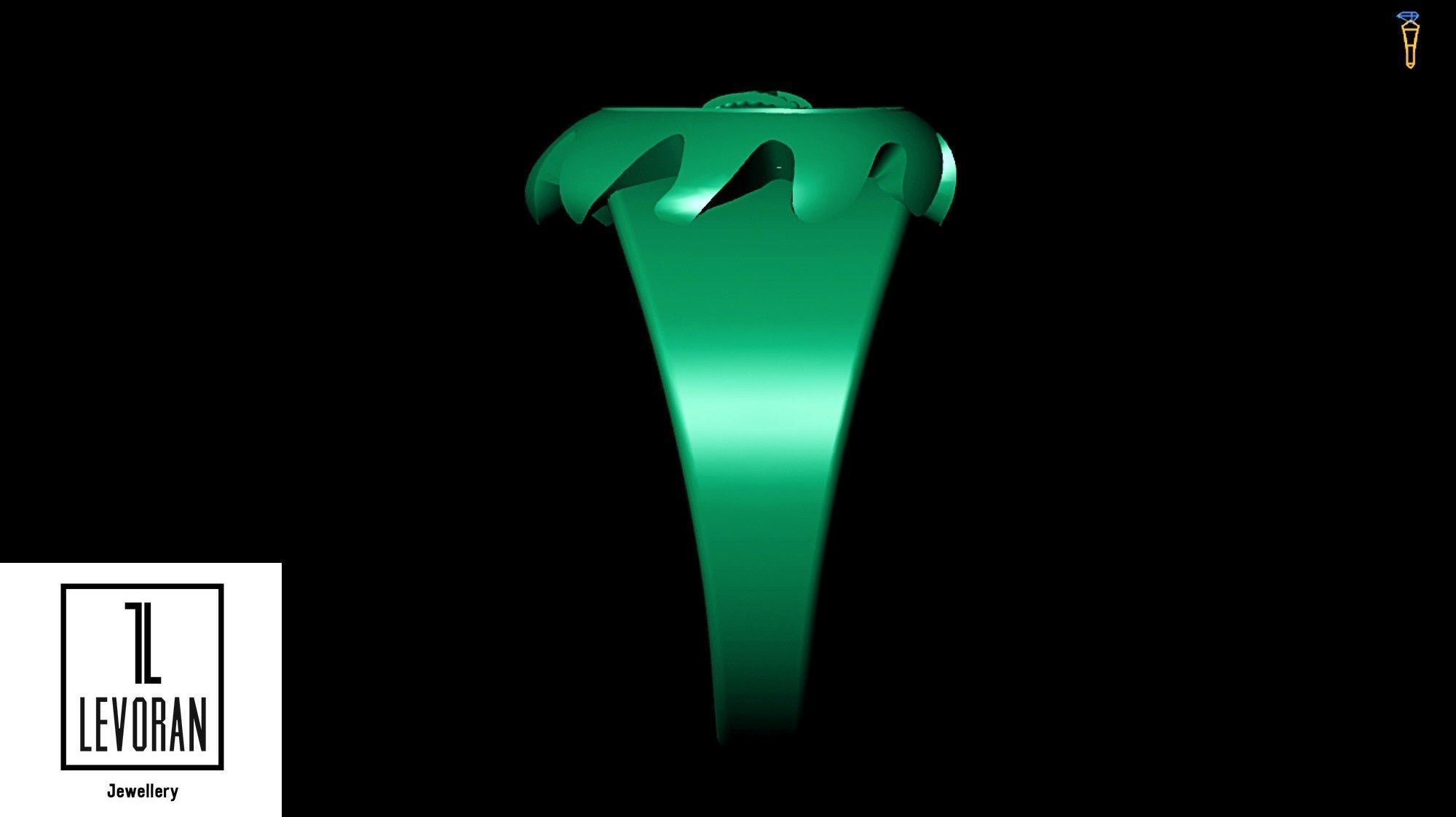 red heart ring - 3d file 3D print model_3