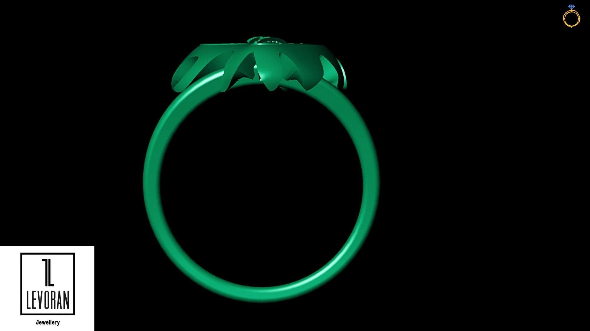 red heart ring - 3d file 3D print model_2