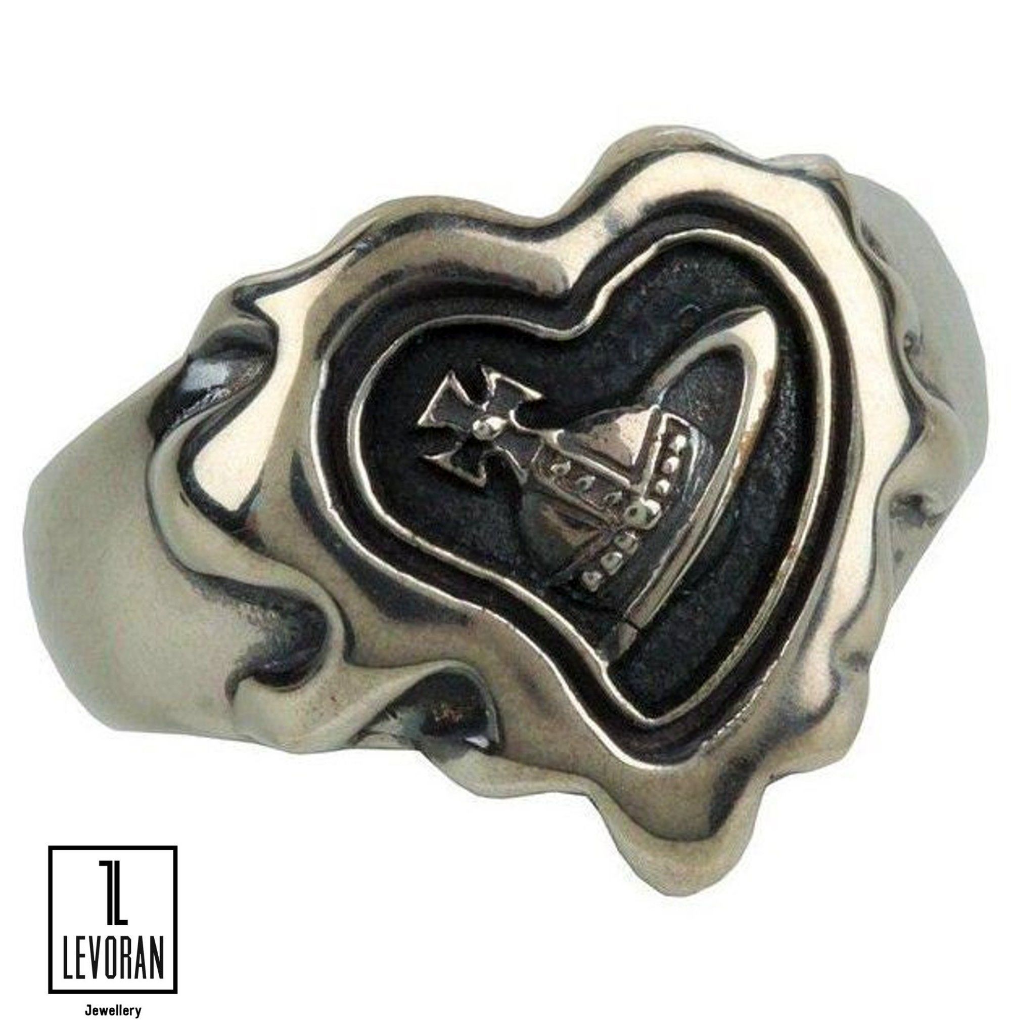 red heart ring - 3d file 3D print model_1