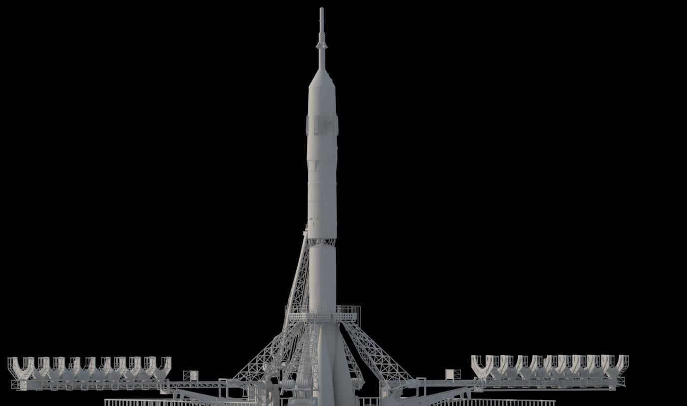 Soyuz Rocket Launch - Animated 3D model_6