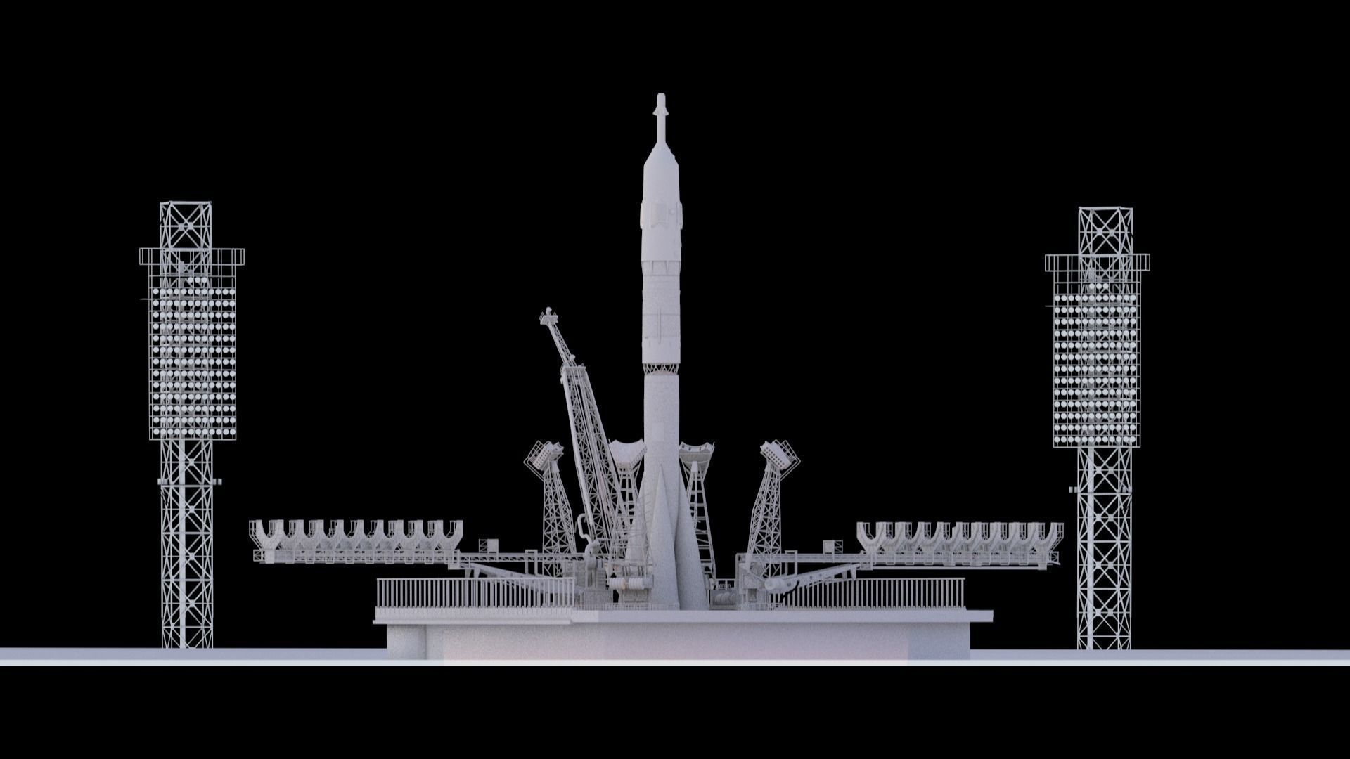 Soyuz Rocket Launch - Animated 3D model_8