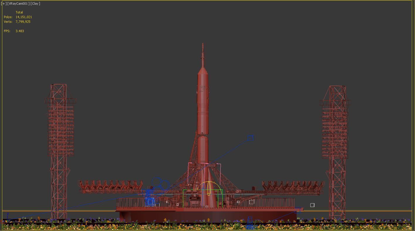 Soyuz Rocket Launch - Animated 3D model_15