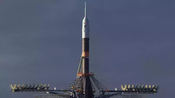 Soyuz Rocket Launch - Animated 3D model Soyuz Rocket Launch - Animated 3D model