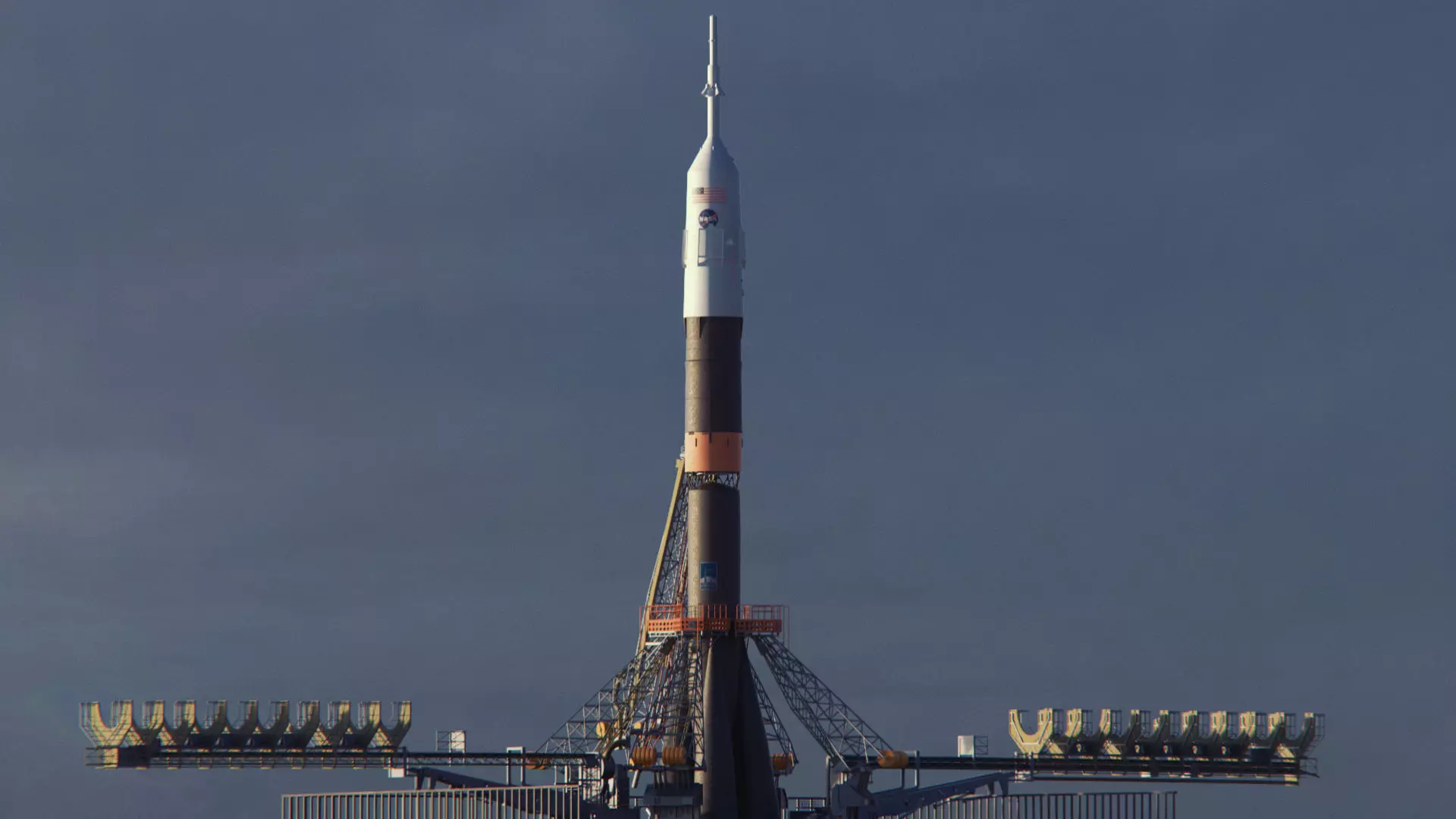 Soyuz Rocket Launch - Animated 3D model_0