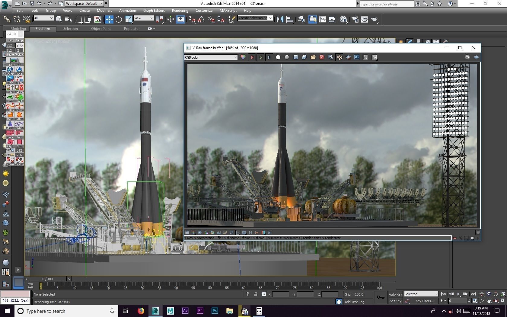 Soyuz Rocket Launch - Animated 3D model_9
