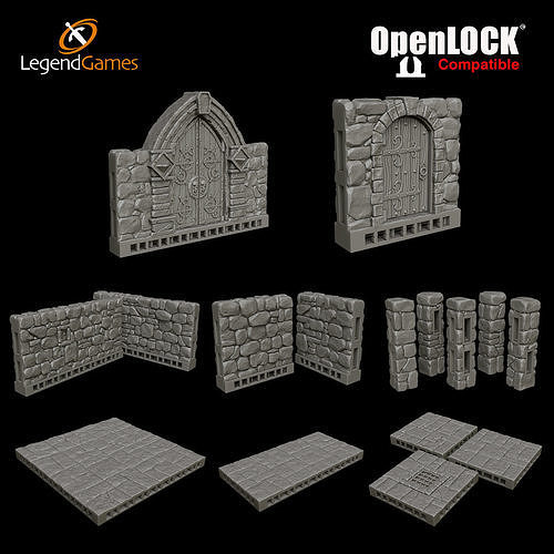 LegendGames OpenLOCK basic Room 3D print model