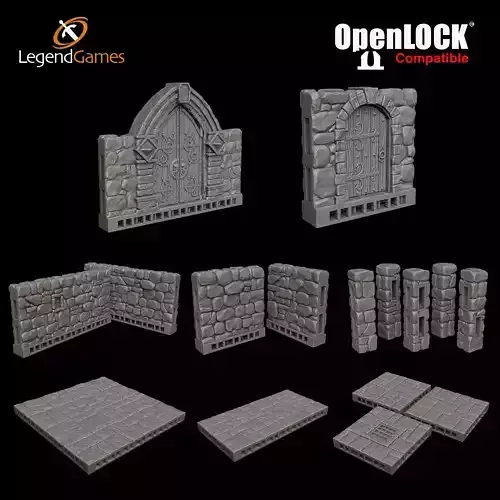LegendGames OpenLOCK basic Room 3D print model