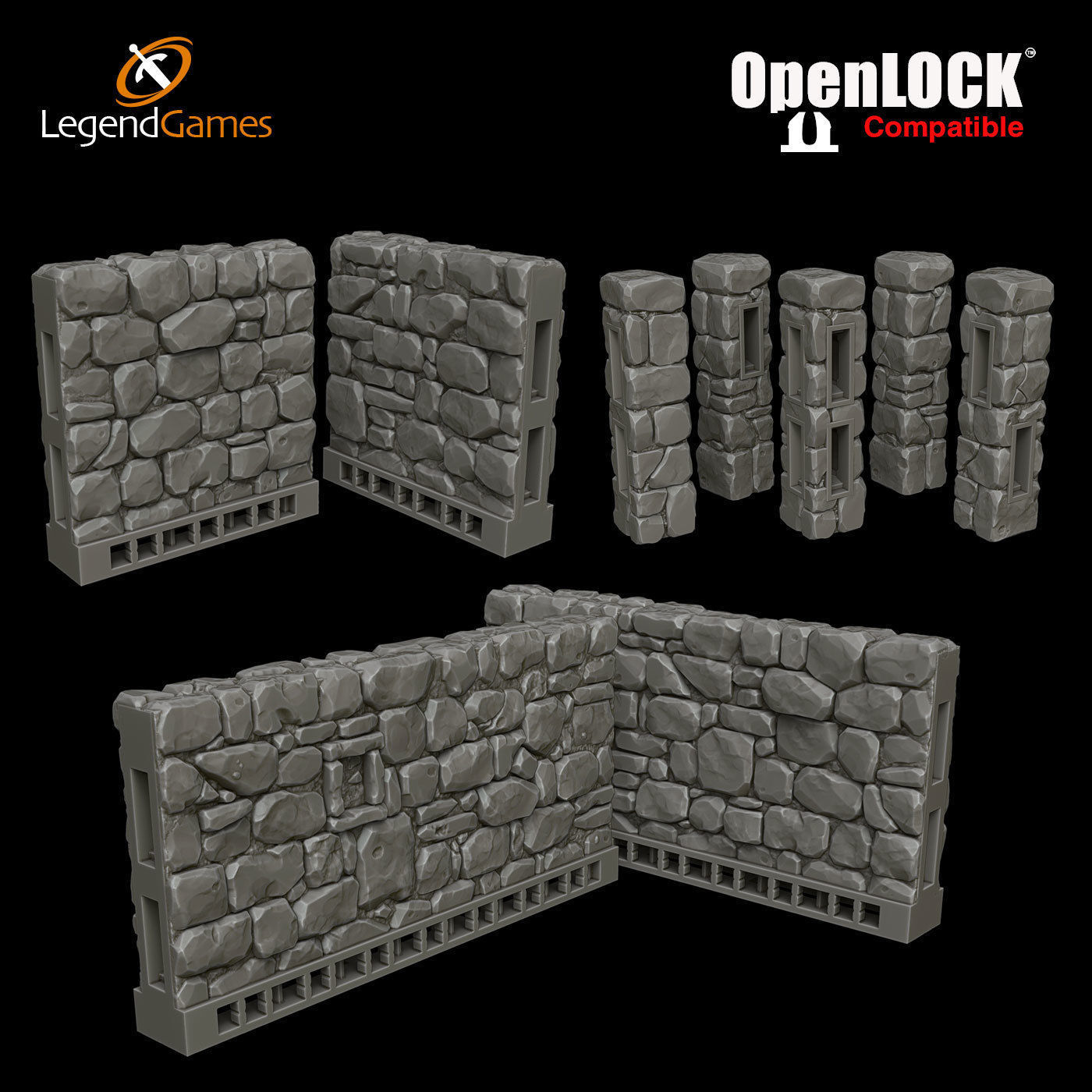 LegendGames OpenLOCK basic Room 3D print model_2