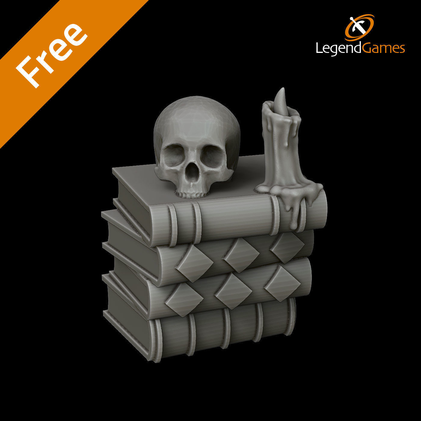 LegendGames OpenLOCK Wizards Library 3D print model_22
