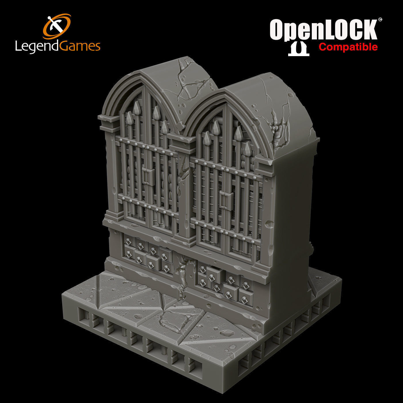 LegendGames OpenLOCK Wizards Library 3D print model_11