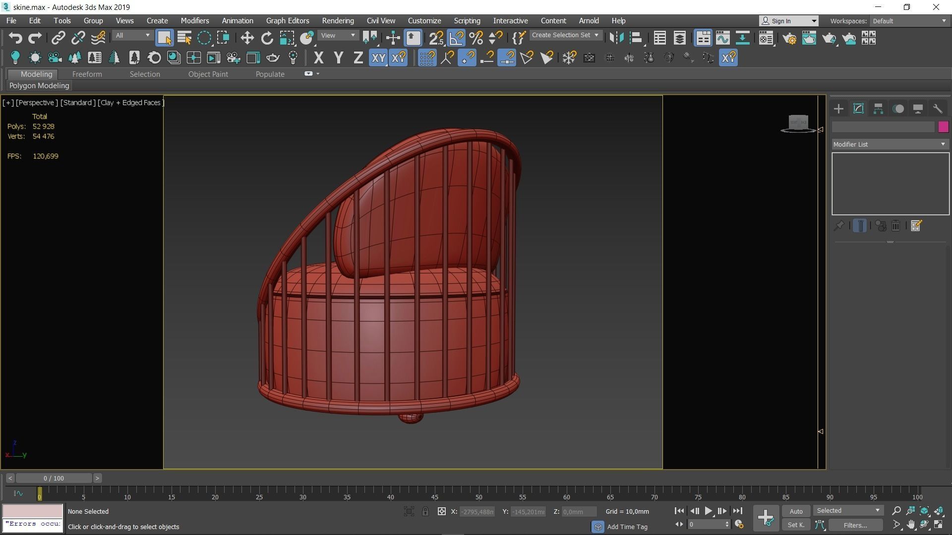 CASK ARMCHAIR Low-poly 3D model_9
