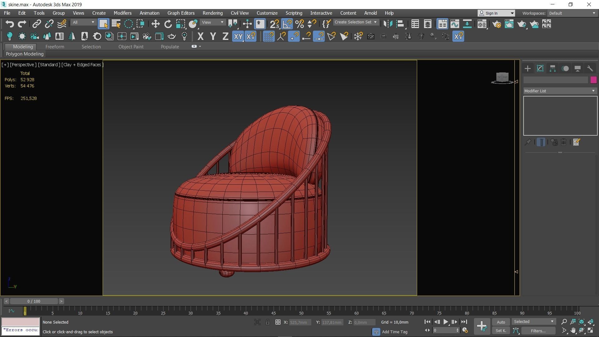 CASK ARMCHAIR Low-poly 3D model_8