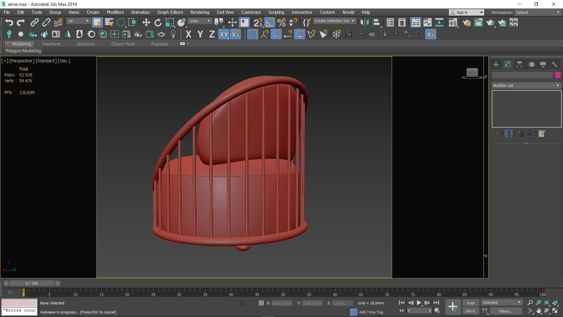 CASK ARMCHAIR Low-poly 3D model_10