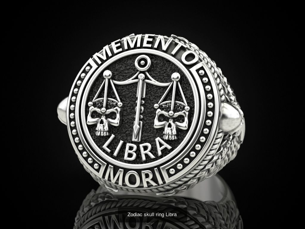 Collection Zodiac skull ring _11